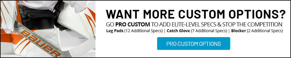 View Pro Custom Options - Bauer Vapor Hyp2rlite Pro Custom Goalie Customizer