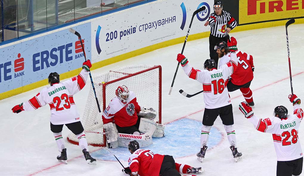 Three on two hockey rush