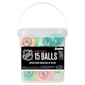 Franklin 15-Piece High Density Hockey Ball Bucket