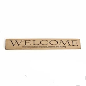 Painted Pastimes WELCOME This home... Sign - 24" x 3.5"