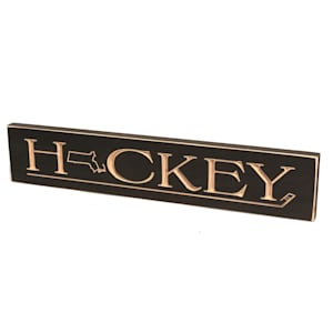 Painted Pastimes Hockey State Sign "Massachusetts" - 3.5" x 18"