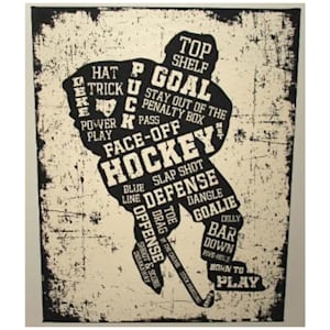 Painted Pastimes "Hockey Player" Canvas Art - 16" x 20"
