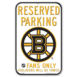 Wincraft NHL Reserved Parking Sign - Boston Bruins