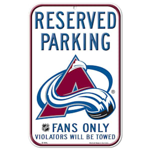 Wincraft NHL Reserved Parking Sign - Colorado Avalanche