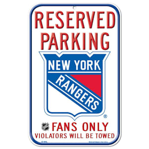 Wincraft NHL Reserved Parking Sign - New York Rangers