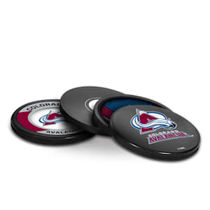 InGlasco Puck Coasters Pack - Colorado Avalanche