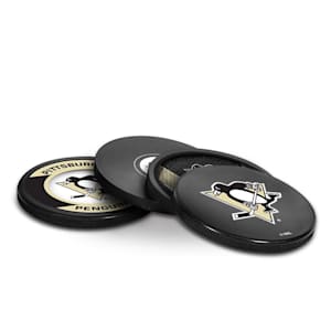 InGlasco Puck Coasters Pack - Pittsburgh Penguins
