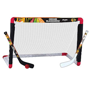 Franklin NHL Team Mini Hockey Goal Set - Chicago Blackhawks
