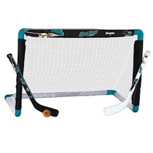 Franklin NHL Team Mini Hockey Goal Set - San Jose Sharks