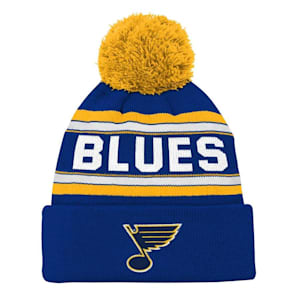 Outerstuff Jacquard Cuff Pom Knit Hat - St. Louis Blues - Youth