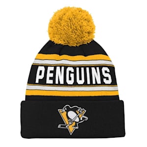 Outerstuff Jacquard Cuff Pom Knit Hat - Pittsburgh Penguins - Youth