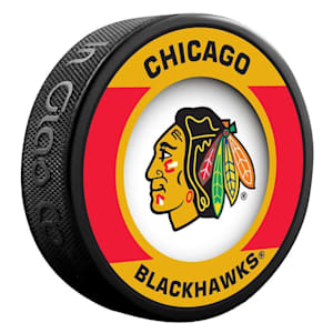 InGlasco NHL Retro Hockey Puck - Chicago Blackhawks
