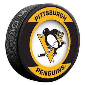 InGlasco NHL Retro Hockey Puck - Pittsburgh Penguins