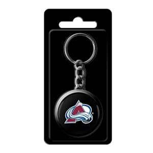 InGlasco NHL Puck Keychain - Colorado Avalanche