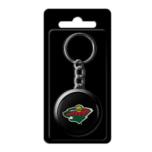 InGlasco NHL Puck Keychain - Minnesota Wild