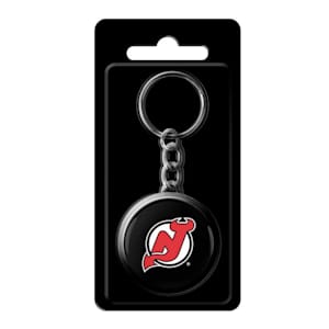 InGlasco NHL Puck Keychain - New Jersey Devils