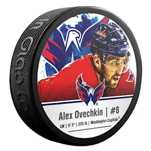 InGlasco NHLPA Hockey Puck - Alexander Ovechkin - #8 - Washington Capitals