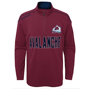 Outerstuff Attacking Zone 1/4 Zip Performance Top - Colorado Avalanche - Youth