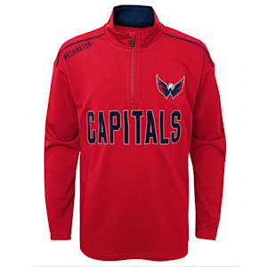 Outerstuff Attacking Zone 1/4 Zip Performance Top - Washington Capitals - Youth