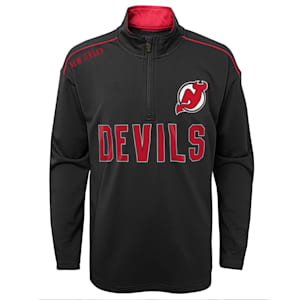 Outerstuff Attacking Zone 1/4 Zip Performance Top - New Jersey Devils - Youth