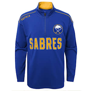 Outerstuff Attacking Zone 1/4 Zip Performance Top - Buffalo Sabres - Youth