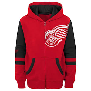 Outerstuff Faceoff FZ Fleece Hoodie - Detroit Red Wings - Youth