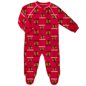 Outerstuff Raglan Zip Up Coverall - Chicago Blackhawks - Infant