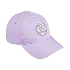 Adidas Hockey Fights Cancer Purple Cotton Slouch Adjustable Hat - Boston Bruins - Adult