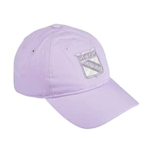 Adidas Hockey Fights Cancer Purple Cotton Slouch Adjustable Hat - New York Rangers - Adult