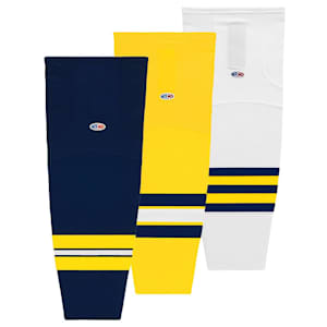 Athletic Knit HS2100 Gamewear Hockey Socks - University of Michigan - Intermediate