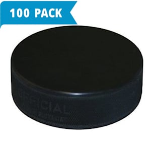 A&R Official Ice Hockey Puck - Black - 6 Ounce - 100-Pack