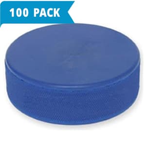 A&R Ice Hockey Practice Puck - Mite Blue 4 Ounce - 100-Pack