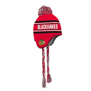 Outerstuff Jacquard Tassel Knit With Pom - Chicago Blackhawks - Youth