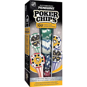 MasterPieces 100 Pack Poker Chips - Pittsburgh Penguins
