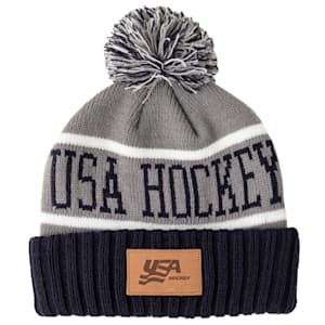 USA Hockey Pom Knit Hat - Adult