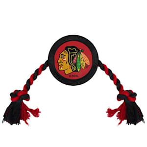 Pets First Hockey Puck Pet Toy - Chicago Blackhawks