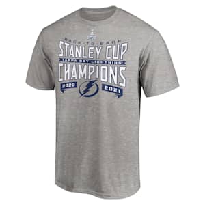 Fanatics Tampa Bay Lightning Back-To-Back Stanley Cup Champions Tee - Adult
