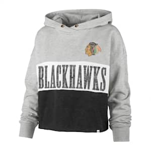 47 Brand Lizzy Cut Off Hoodie - Chicago Blackhawks - Womens