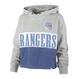 47 Brand Lizzy Cut Off Hoodie - NY Rangers - Womens