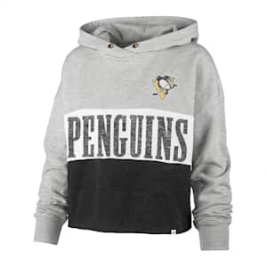 47 Brand Lizzy Cut Off Hoodie - Pittsburgh Penguins - Womens