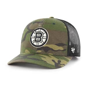 47 Brand Camo Trucker Hat - Boston Bruins - Adult