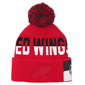 Outerstuff Face-Off Jacquard Knit Hat - Detroit Red Wings - Youth