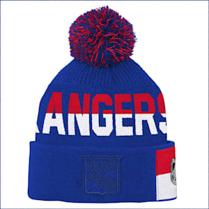 Outerstuff Face-Off Jacquard Knit Hat - New York Rangers - Youth