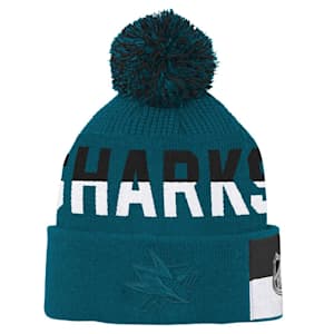 Outerstuff Face-Off Jacquard Knit Hat - San Jose Sharks - Youth