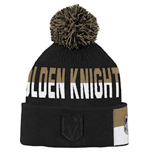 Outerstuff Face-Off Jacquard Knit Hat - Vegas Golden Knights - Youth