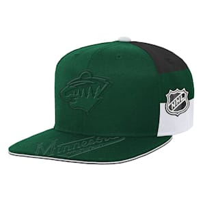 Outerstuff Face-Off Structured Adjustable Hat - Minnesota Wild - Youth