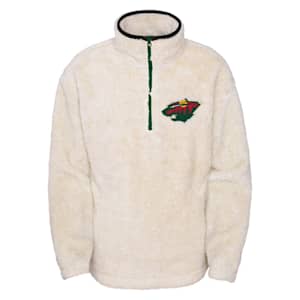 Outerstuff Persevere Teddy 1/4 Zip Fleece - Minnesota Wild - Girls