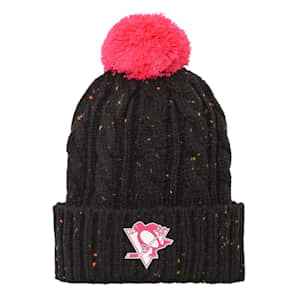 Outerstuff Pink Nep Yarn Cuff Pom Beanie - PIttsburgh Penguins - Girls