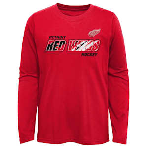 Outerstuff Rink Reimagined Long Sleeve Tee Shirt - Detroit Red Wings - Youth