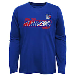 Outerstuff Rink Reimagined Long Sleeve Tee Shirt - NY Rangers - Youth